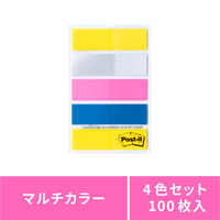 スリーエム(3M) ポストイット フィルムふせん 付箋 透明見出し 44mm×12mm マルチカラー3 1箱 688MC-3