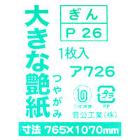 菅公工業 大きなつや紙 765×1070mm ぎん ア726 1枚