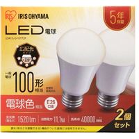 アイリスオーヤマ LED電球 広配光 100形 電球色 LDA11L-G-10T72P 【2個】 1個（直送品）