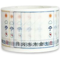 ワールドクラフト スケジュール用マスキングテープ 日時 幅30mm×7m ミシン目入り W01-TM30-0008 1セット(4個)