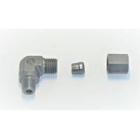 マルエム産業 高圧継手 くい込み エルボニップル鋼管外径8mm×PT1/8ネジ MLN8-PT1/8 1個（直送品）