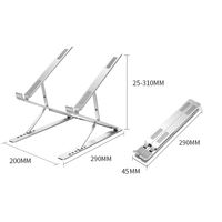 ノートPCスタンド　折りたたみタイプ　アルミ合金　高さ・角度（6+9段階調整可能）　VV-STAND-SV　1個　Vodaview