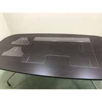 【並行輸入品】関包スチール アクリルパーティション 開口部付 幅900×高さ600×奥行305mm クリア(透明)KP-AB-3-9060-MT 1台（直送品）