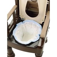 リッチェル ポータブルトイレ きらく ミニでか MH型   暖房便座 45623 ダークブラウン 　介援隊 T0625（直送品）