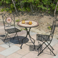 不二貿易 モザイクテーブル 幅610×奥行610×高さ695mm 星柄 10655 1台（直送品）