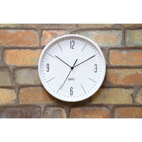 不二貿易 掛時計 ホーン 幅255×奥行43×高さ255mm ホワイト 26330 1個（直送品）