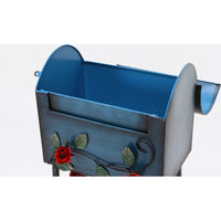 不二貿易 メールボックス ローズ横型 ブルー 96760 1台