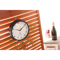 不二貿易 電波掛時計 カペラ Φ27cm BK(27269) 99290 1個