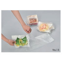 衛生パック（マチ付きポリ袋）吊り下げ型・HDPE・透明 0.01mm厚 No.13 1袋（200枚入）福助工業