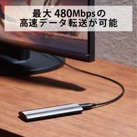 エレコム USB2.0ケーブル/PS5対応/C-Cタイプ/ノーマル/2.0m/ブラック GM-U2CCC20BK 1個