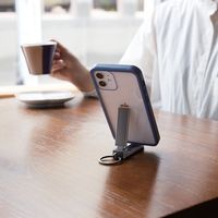 スマホスタンド コンパクト バックハンガー機能 キーリング マットブラック P-DSCMPBHBK エレコム 1個