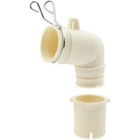 カクダイ ガオナ 洗濯機用排水トラップ用エルボ 内径31・36ミリ兼用 バンド付き 10個入 原状回復 GA-LF046 1セット(10個)（直送品）