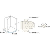 ドアクローザ スタンダード型 ストップ付 182 シルバー 1台 日本ドアーチエック製造（直送品）