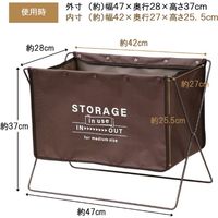 ベストコ 荷物置き 折りたたみ 幅47×奥行28×高さ37cm ブラウン セルフ・フロアーラック M 手荷物収納 ND-6122 4975970250167