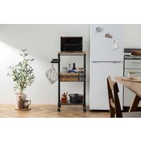 アイリスオーヤマ カラーメタルラック　ワゴン　CMM-WG4084　ブラック CMM-WG4084 1台