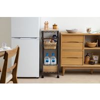 アイリスオーヤマ カラーメタルラック ワゴン CMM-WG4084 ブラウン CMM-WG4084 1台 幅410×奥行310×高さ840mm キャスター付き