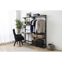 アイリスオーヤマ スタイルウォールワードローブ ブラック/ブラック SWW-850 1台