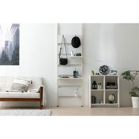 アイリスオーヤマ ウッドウォールラック　ハーフ棚板付き　WLR-HT62　ウォームホワイト WLR-HT62 1台