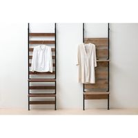 アイリスオーヤマ ウッドウォールラック　ハーフ棚板付き　WLR-HT62　アッシュブラウン WLR-HT62 1台