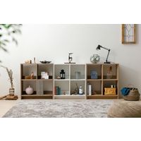 アイリスオーヤマ ウッドオープンシェルフ 幅690×奥行265×高さ758mm ライトナチュラル