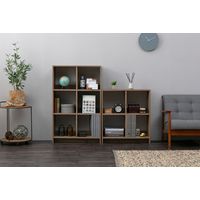 アイリスオーヤマ ウッドオープンシェルフ 幅690×奥行265×高さ1094mm アッシュブラウン