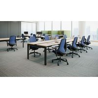 【組立設置込】内田洋行 ニンバス ハイシートチェア ミドルバック 可動肘 ハンガー無 ランバー無 ナイロンキャスター Dレッド×白 1脚（直送品）