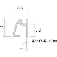 常磐精工 枠付ホワイトボード 300×300mm WBW300X300 1台