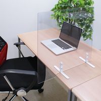 トーカイスクリーン 飛散低減対策パネル サイド用 透明×ホワイト HPS-0606 1枚（取寄品）