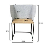 ドリックス Felmenon 吸音テレワークデスク 幅840×奥行760×高さ1350mm TDK-8040 1台（直送品）