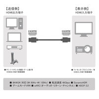 HDMIケーブル 3m HDMI[オス]-HDMI[オス] HDMI2.1 8K対応 VV-HDMI030AA-UH-B 1本 Vodaview