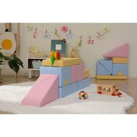 セルタン プレイ クッション 640×455mm 合皮ブルー×イエロー A998-620LBL/669YE 1セット(8個入)（直送品）