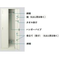 【組立設置込】プラス LK 更衣ロッカー 1人用ワイド シリンダー錠 幅455×奥行515×高さ1790mm エルグレー LK-13S 1台（直送品）