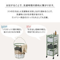 【軒先渡し】萩原 ランドリーラック 3段 幅380×奥行440×高さ950mm スカイグレー KR-3675GY 1台（直送品）