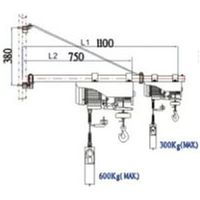 ワールドコンセプトパートナーズ 電動ウインチ用フレーム650kg 246424-01 1台（直送品）