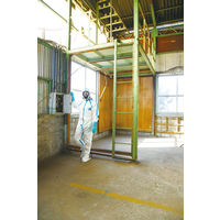 【防護服】 日光物産 バリア―マン防護服 Lサイズ P3050　JIS規格適合(タイプ4/5/6) 縫製部分目止めシール加工 1着