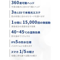 Areti（アレティ） 美顔器 電池式 3色LED ハンディ ホワイト（直送品）