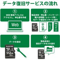 マイクロSDカード 512GB 高速データ転送 読み出し60MB/s 防水 MF-MS512GU11LRA エレコム 1個（直送品）
