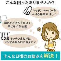 コモライフ ステンレス製の吊り下げタオルかけ 390238 1個