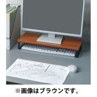 リヒトラブ MDF机上台・スリム ナチュラル A8002-35 1台（わけあり品）