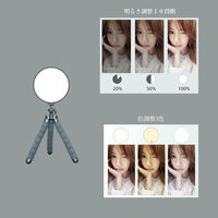 自撮りライト 4インチLEDリングライト USB接続/3色光/10段階調光/VV-LED-4 1個 Vodaview