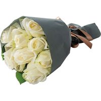 アデリー ホシファーム　バラブーケホワイト8本&森の庭　森の焼き菓子フラワーリース9個 MRI-10+RB-W8 1箱（直送品）