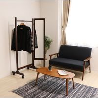 【軒先渡し】ヤマソロ ミラー付 ハンガー アプリ ダークブラウン 76-222 1台（直送品）