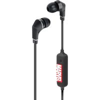 PGA Bluetooth(R) 4.1搭載 ワイヤレスステレオイヤホン シリコンポーチ付き [MARVELロゴ/ブラック］（直送品）