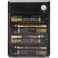 PGA USBポート搭載 乾電池交換式充電器 出力1A ブラック PG-JUK1U1BK 1個（直送品）