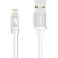 PGA Lightningコネクタ用 USBフラットケーブル 0.8m シルバー PG-LC08M22SV 1本（直送品）