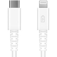 PGA 充電/通信 やわらかケーブル USB-C to Lightning 1.2m ホワイト PG-YWLC12WH 1本（直送品）