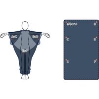 重光商事　ボタン付きブランケット　ネイビー　08-072　12枚セット（直送品）