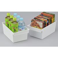 イノマタ化学 #4666 シンプルストレージ ワイド ホワイト 1個