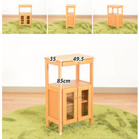 【軒先渡し】サン カシス 両開キャビネット 幅495×奥行350×高さ850ｍｍ ナチュラル 21128 1台（直送品）
