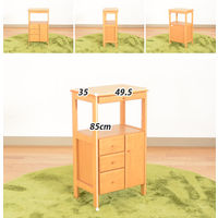 【軒先渡し】サン カシス 片開キャビネット 幅495×奥行350×高さ850ｍｍ ナチュラル 21127 1台（直送品）